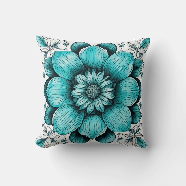 Flower Elegance Pillow Bring Nature's Beauty Home (Front)