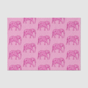 Flower Elephant, Fuchsia and Pastel Pink Tissue Pa Paper