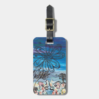 Flower Elephants Luggage Tag