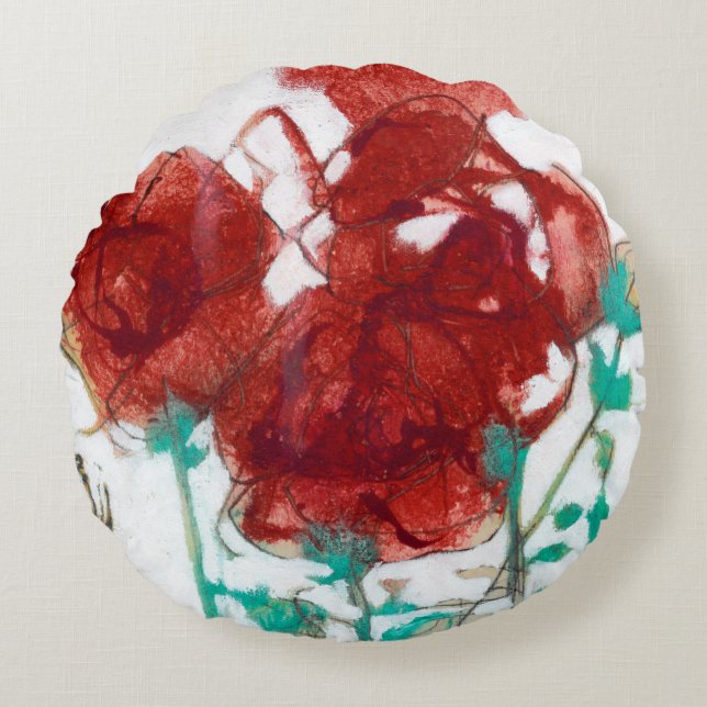 Flower Expression I Round Cushion (Front)