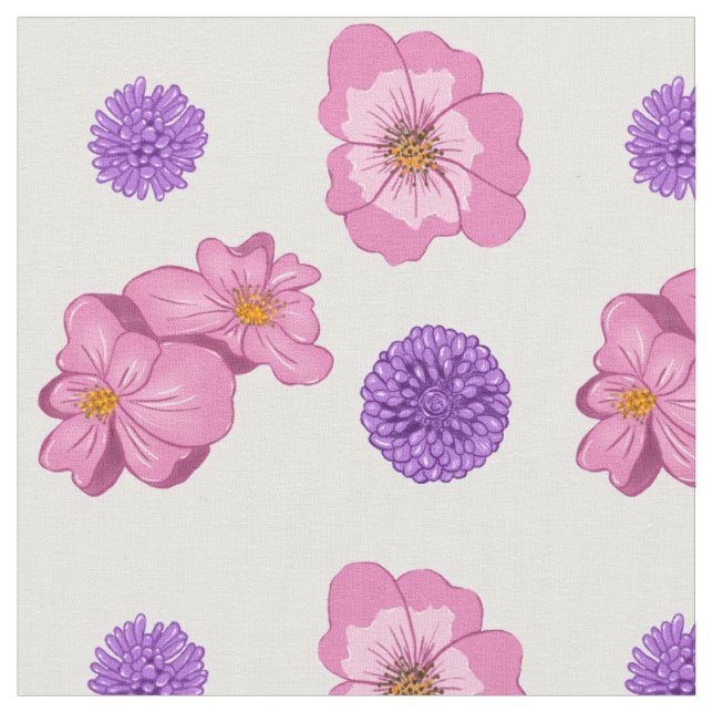 Flower Fabric and Crafting Pattern (Close Up)