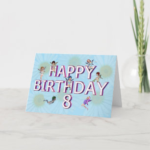 Flower fairies 8th birthday card