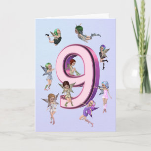 Flower fairies 9th birthday card