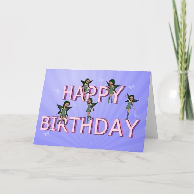 Flower fairies birthday card (Front)