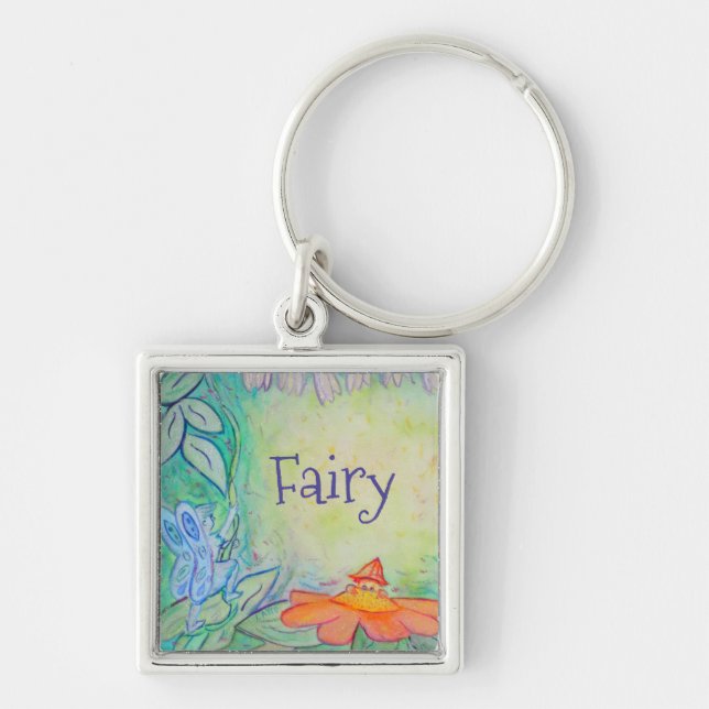 Flower Fairies Garden Art Custom Keychains (Front)
