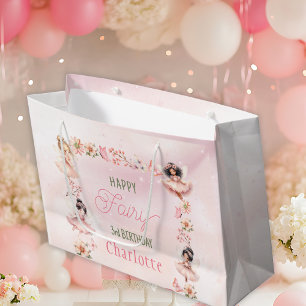 Flower Fairy 3rd Pink Glitter Gift Bag