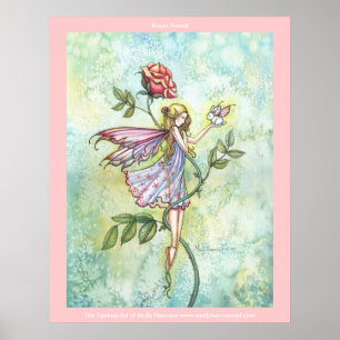 Flower Fairy Bunny Poster Print