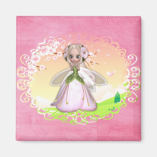 Flower Fairy Design 1b Magnet (Front)