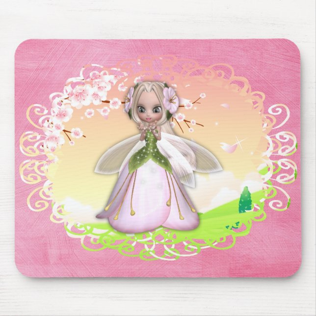 Flower Fairy Design 1b Mousepad (Front)