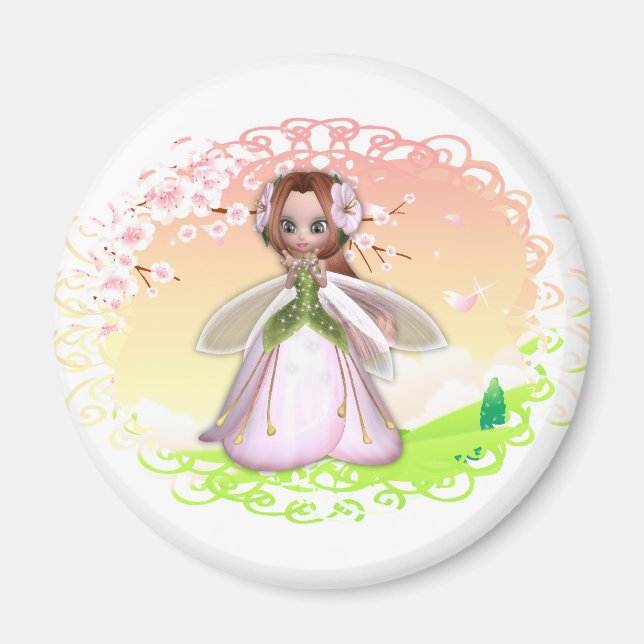 Flower Fairy Design 3 Magnet (Front)