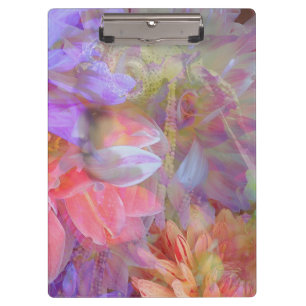 Flower Fairy Double Exposure Fantasy Art Clipboard