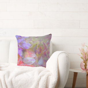 Flower Fairy Double Exposure Fantasy Art Cushion