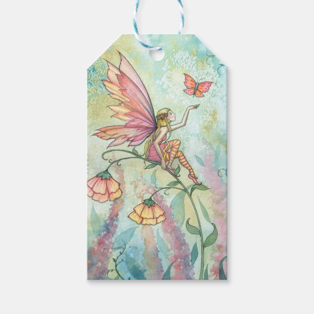 Flower Fairy Fantasy Art Gift Tags (Front)