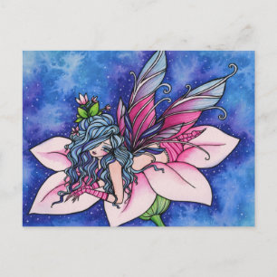 Flower Fairy Fantasy Art Postcard by Hannah Lynn