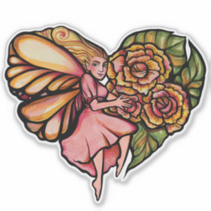 Flower Fairy Garden Heart Flowers Fairies