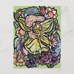 Flower Fairy Garden Hyacinth Fairies Gardener Postcard