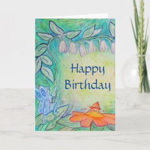 Flower Fairy Happy Birthday Greeting Card