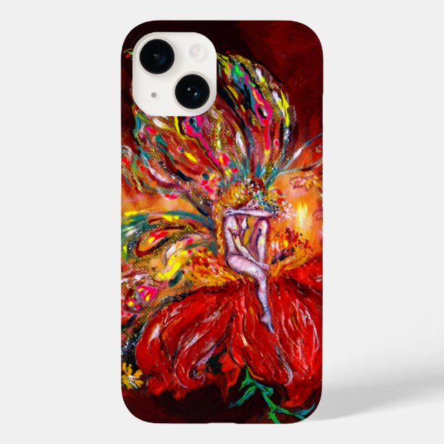 FLOWER FAIRY IN RED / Fantasy Floral Case-Mate iPhone Case (Back)