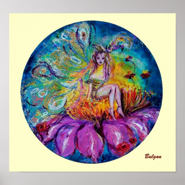 FLOWER FAIRY IN THE NIGHT Fantasy Poster (Front)