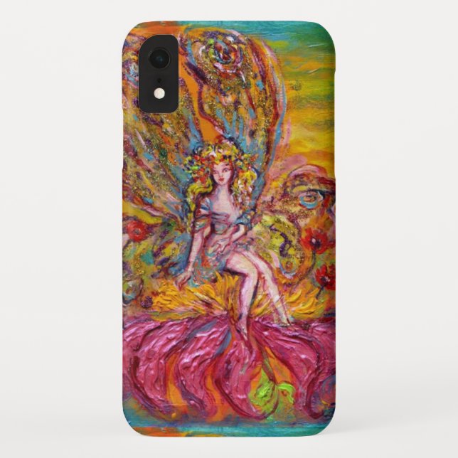 FLOWER FAIRY ON THE PINK IRIS Fantasy Case-Mate iPhone Case (Back)