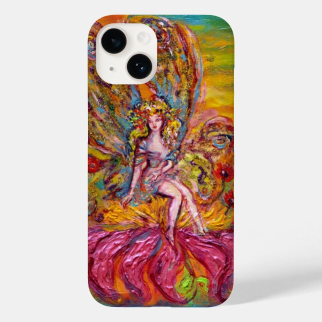 FLOWER FAIRY ON THE PINK IRIS Fantasy Case-Mate iPhone Case (Back)