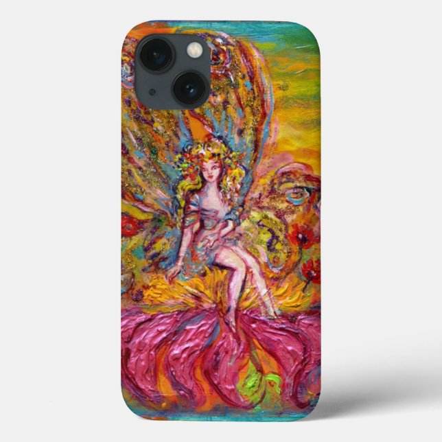 FLOWER FAIRY ON THE PINK IRIS Fantasy Case-Mate iPhone Case (Back)