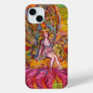 FLOWER FAIRY ON THE PINK IRIS Fantasy iPhone 15 Mini Case