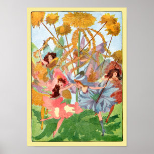 Flower Fairy Play Poster Print