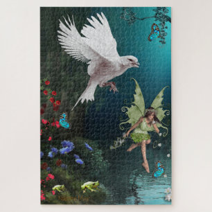 Flower Fairy Pond Jigsaw Puzzle