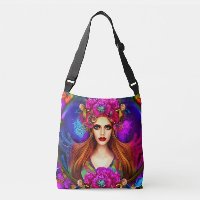Flower Fairy Queen Crossbody Bag (Front)