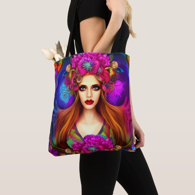 Flower Fairy Queen Tote Bag (Close Up)