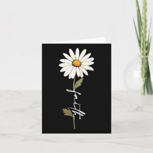 Flower Faith God Cursive Writing Jesus Cross Art O Card