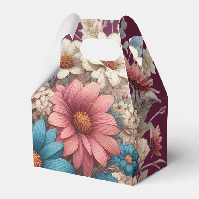 Flower Favour Bag Box (Front Side)