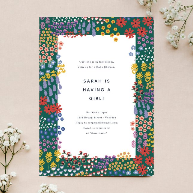 Flower Field Baby Shower Invitation (Creator Uploaded)