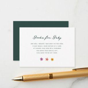 Flower Field Books for Baby Enclosure Card