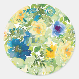 Flower Field Classic Round Sticker