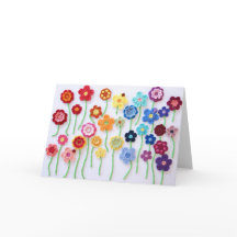 Flower Field Crochet Card