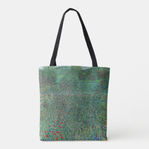 Flower Field in Litzlberg Klimt, Vintage Landscape Tote Bag