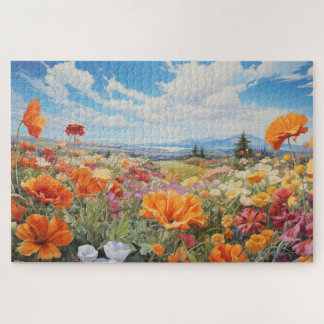 Flower Field Jigsaw Puzzle, 1014 pcs. 30"x20" Jigsaw Puzzle