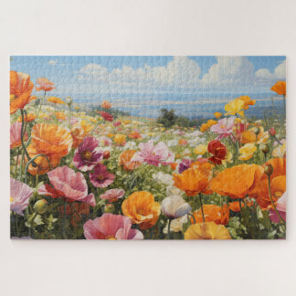 Flower Field Jigsaw Puzzle, 1014 pcs. 30"x20" Puzzle
