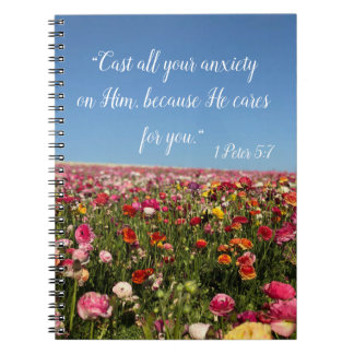 Flower field Journal 1 Peter 5:7