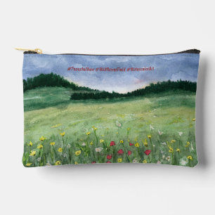 Flower Field Landscape  Accessory Pouch