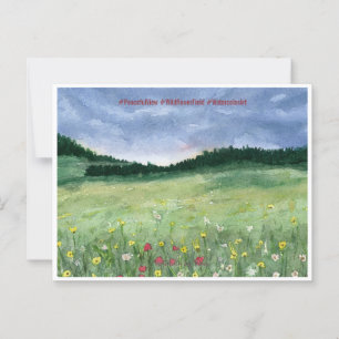 Flower Field Landscape Postcard