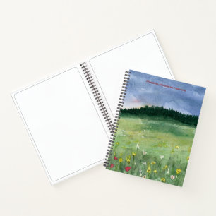 Flower Field Landscape Spiral Notebook