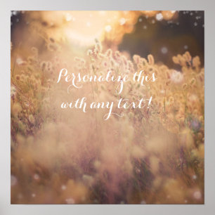 Flower Field Rustic Country Wedding Banner Poster