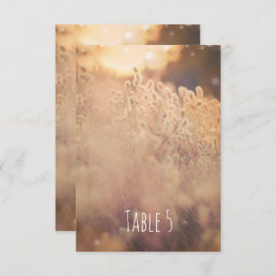 Flower Field Rustic Country Wedding Table Number