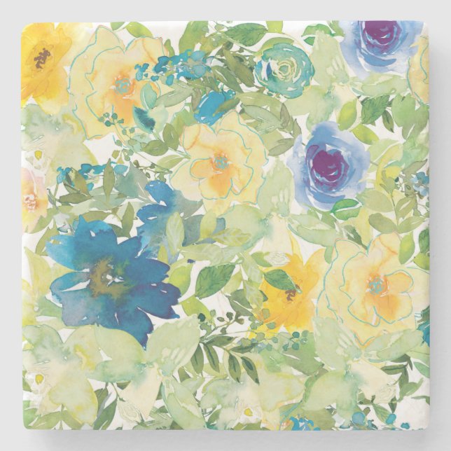 Flower Field Stone Coaster (Front)