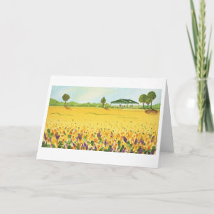 Flower Fields at Huntington Folded Greeting Card