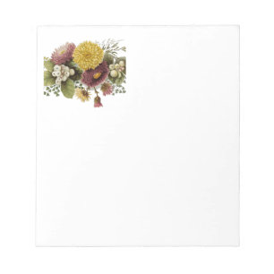 Flower Fine Art Print Artwork Bouquet Illustration Notepad