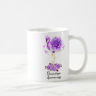 Flower Flamingo Hope Purple Ribbon Overdose Awaren Coffee Mug